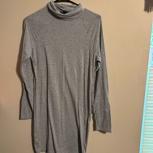 Gray long neck sleeve dress for hot summer or casual wear